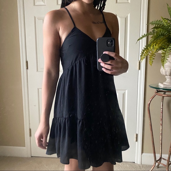 Urban outfitters black babydoll dress Clearance